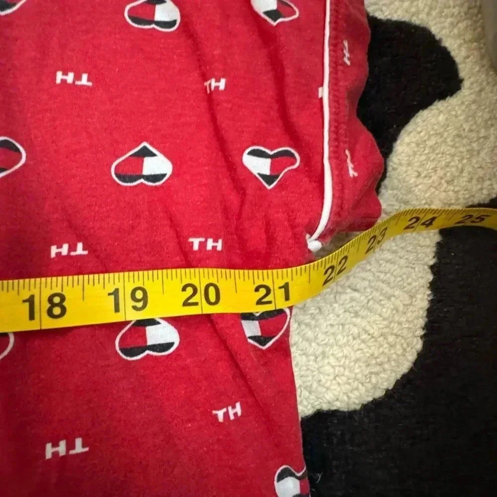 Tommy Hilfiger Hearts Valentines Button Down Sleep Shirt Small Preppy Comfy Cute - Picture 12 of 12